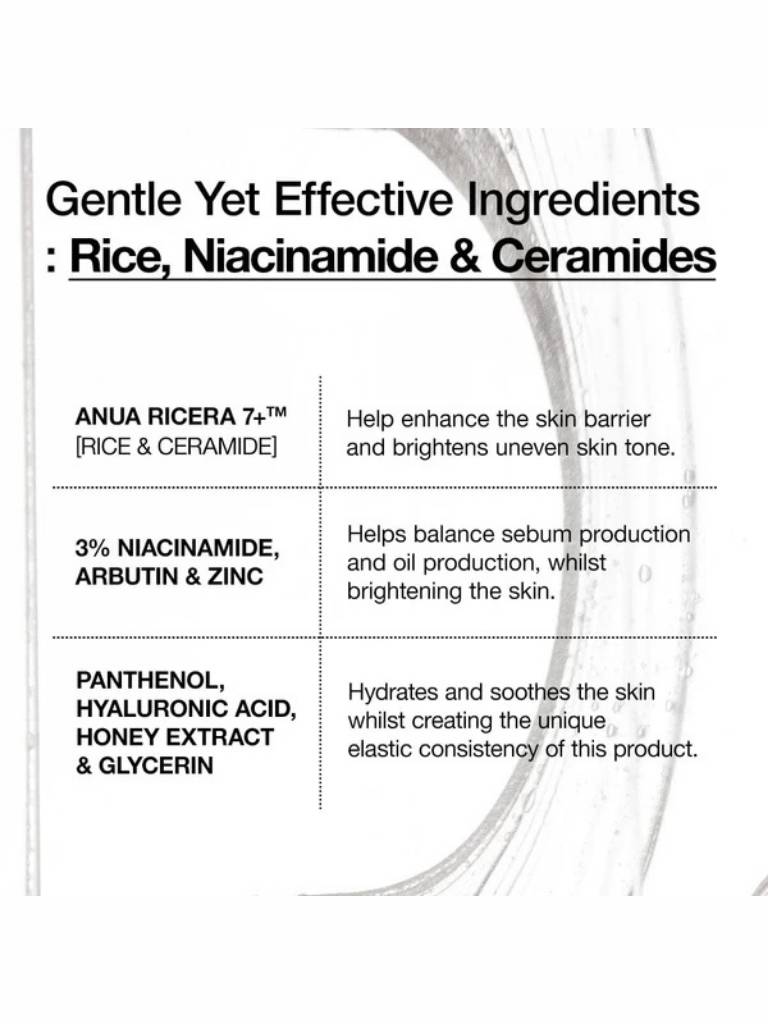 Product label with ingredients list on a white background