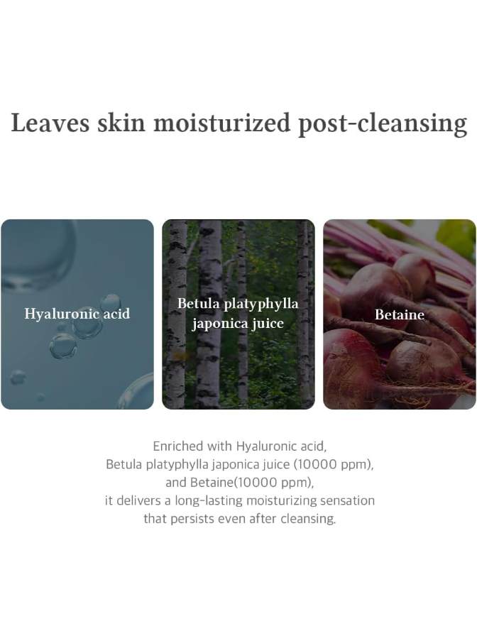 Product ingredients with images and text on a white background