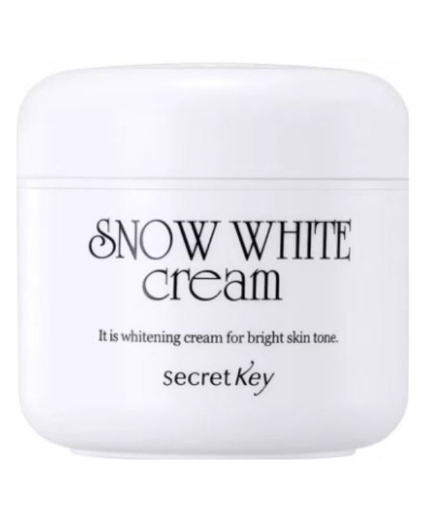 Snow White Cream container with 'secretKey' branding on a white background