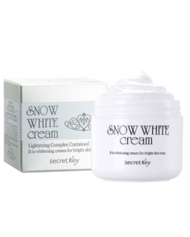 Snow White Cream packaging with cream jar on a white background