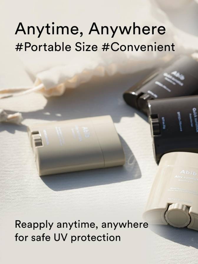 Portable UV protection devices with text highlighting convenience and safety.