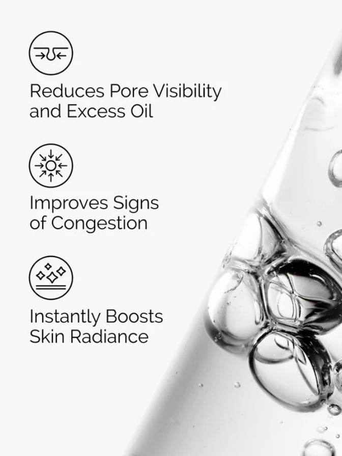 Product packaging with text highlighting benefits on a white background