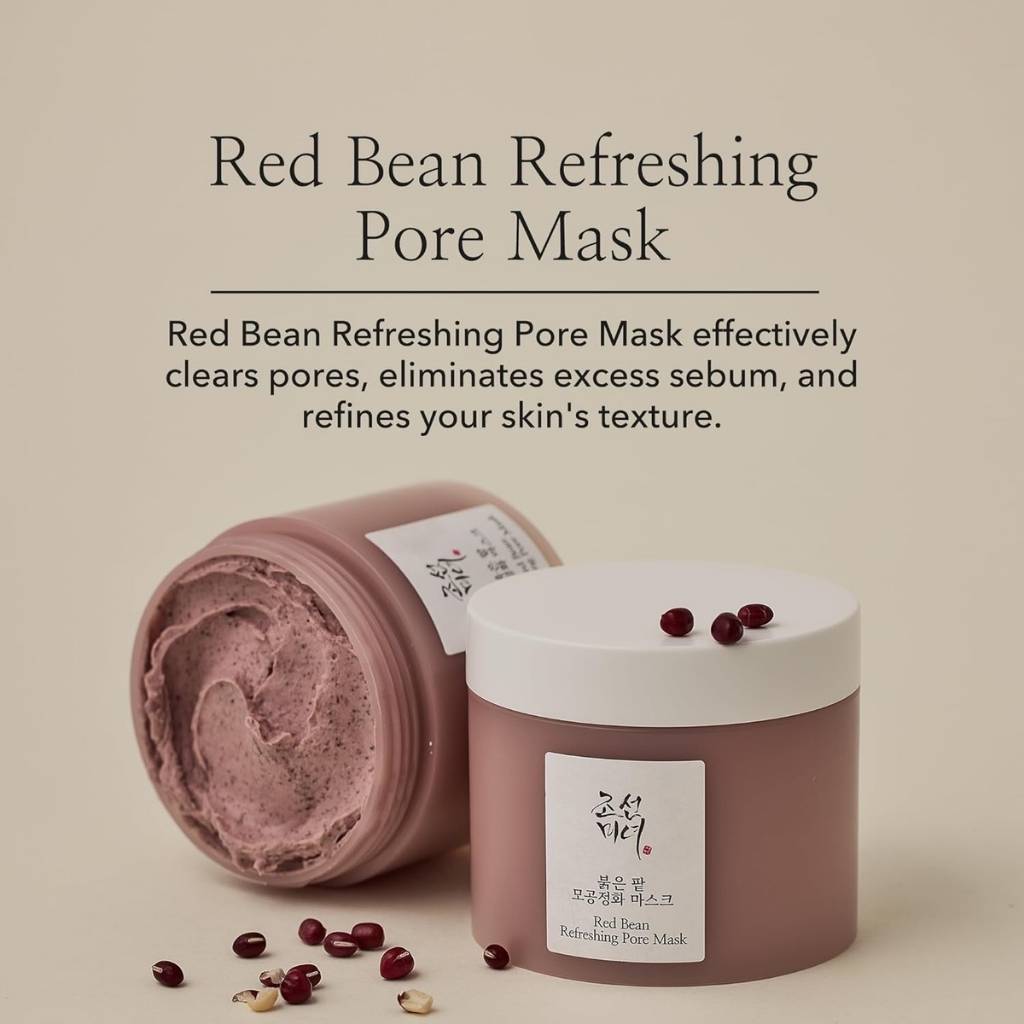 “Texture of Beauty of Joseon Red Bean Pore Mask – smooth red bean cream for exfoliation and pore care”
