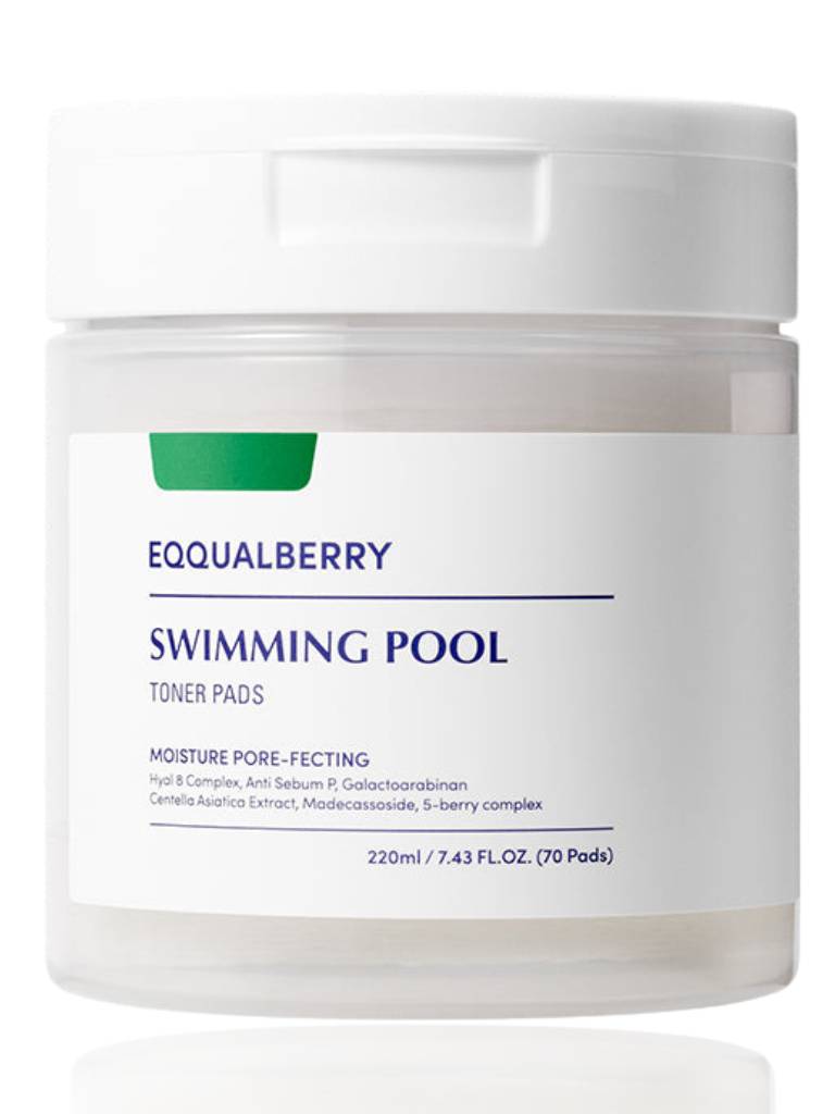 Equalberry Swimming Pool toner pads container on a white background