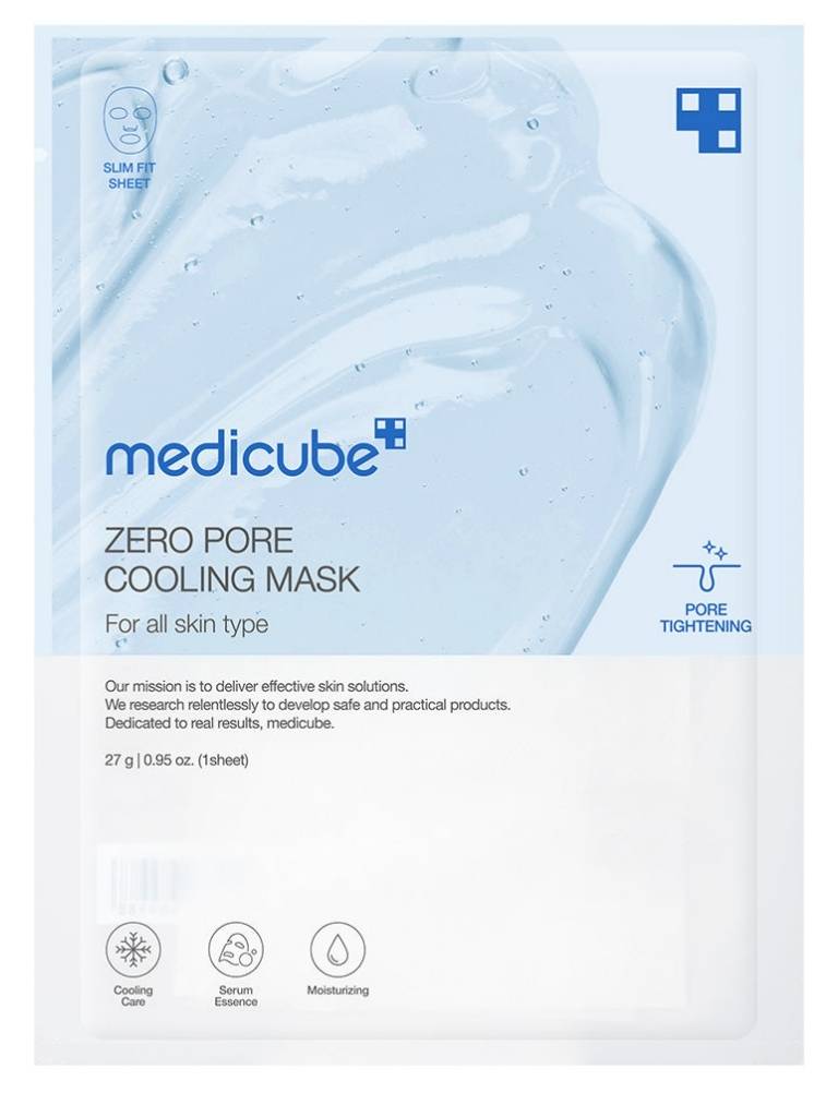 Medicube Zero Pore Cooling Mask packaging on a white background