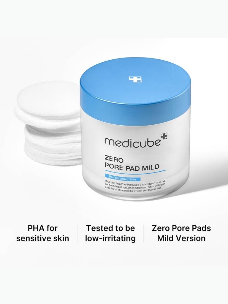 Jar of Medicube Zero Pore Pad Mild with zero pads on a white background