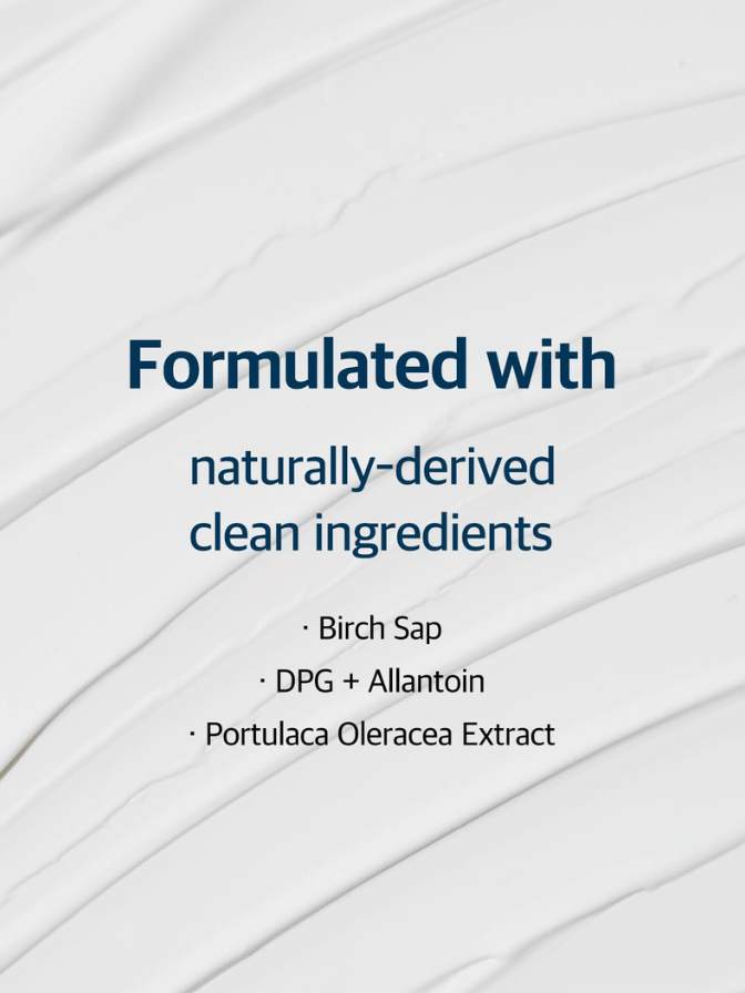 Text on a white background indicating natural ingredients used in a product.