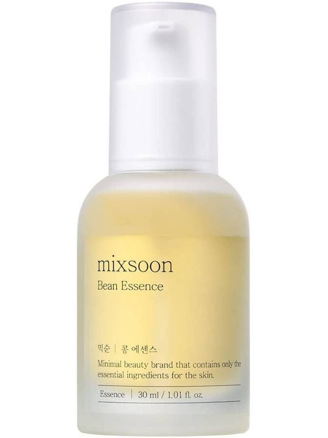 Bottle of mixsoon Bean Essence on a white background