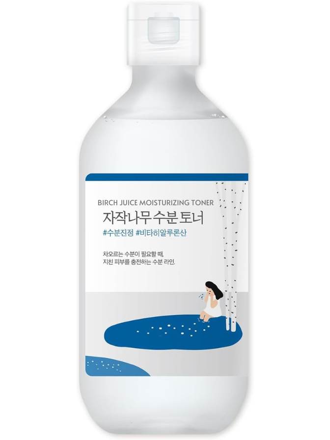 Bottle of Birch Juice Moisturizing Toner on a white background