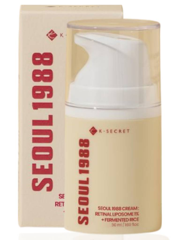 Seoul 1988 cream with packaging on a white background