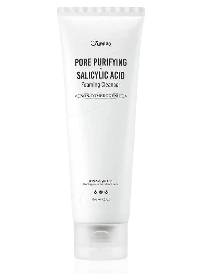 Tube of Jumiso Pore Purifying Salicylic Acid Foaming Cleanser on a white background