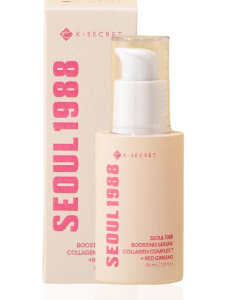 K-SECRET Seoul 1988 skincare product with packaging on a white background