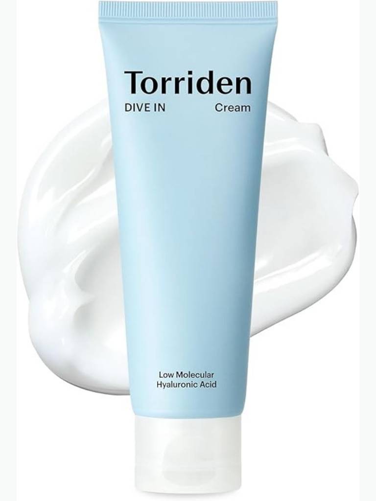 Torriden cream tube with white background