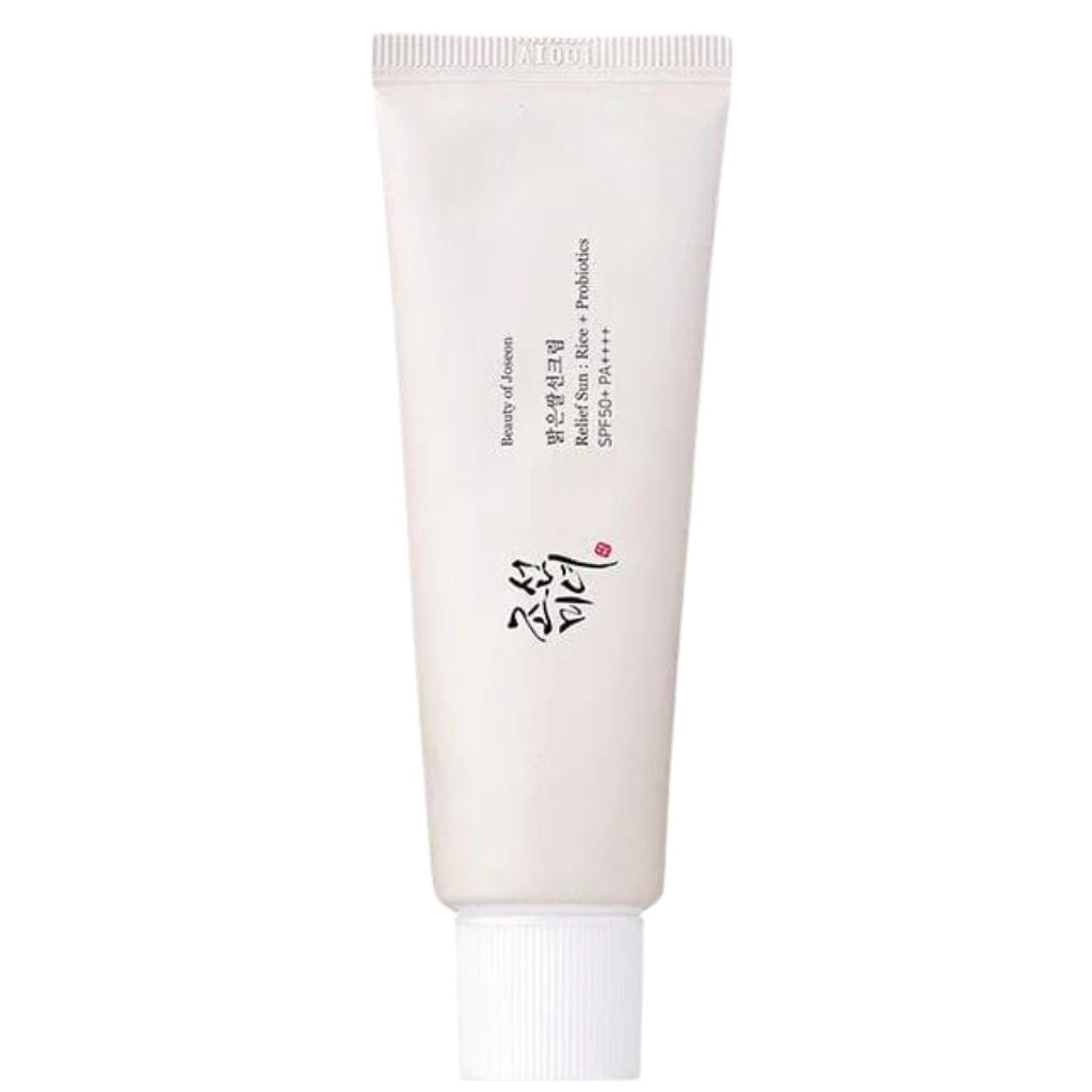 Skincare tube with brand logo on a white background