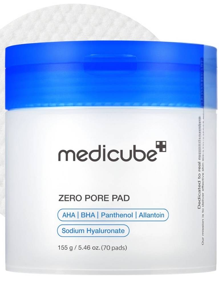Medicube Zero Pore Pad packaging with blue and white design