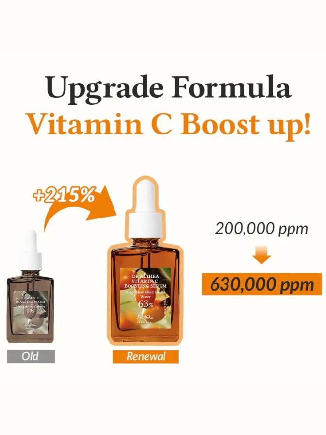 Vitamin C boostup product withold and renewal bottles on a white background