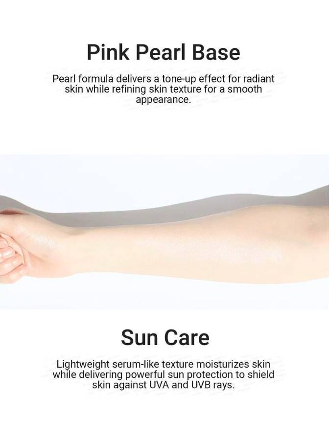 Product description for Pink Pearl Base with text on a white background