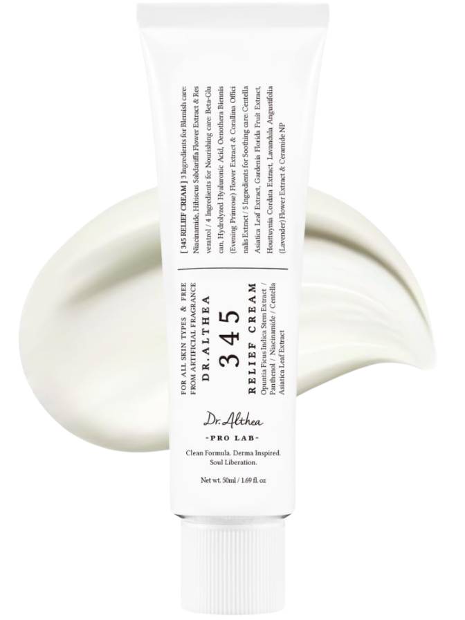 Tube of Dr. Athera 345 Relief Cream on a white background