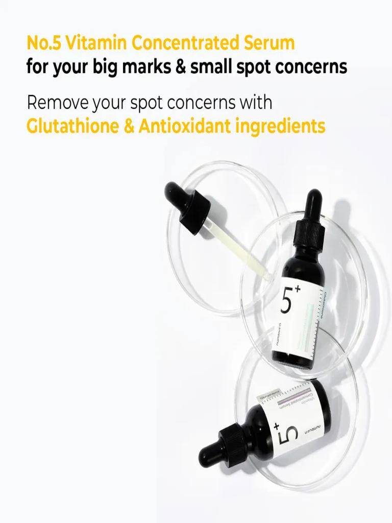Vitamin concentrated serum bottles with droppers on a white background