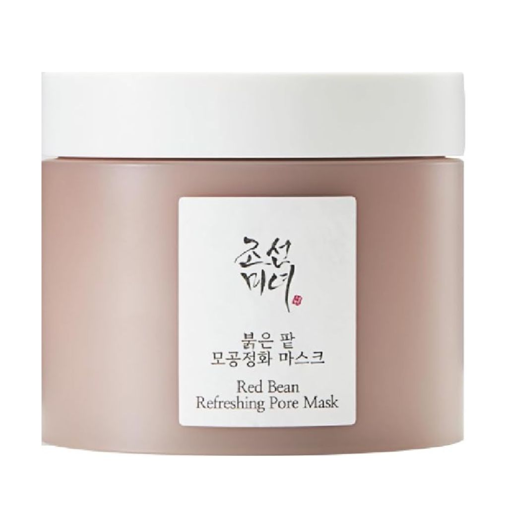 Red Bean Refreshing Pore Mask packaging with a white label on a white background
