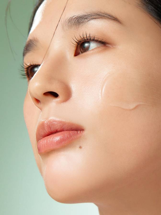 Close-up of a person's face with a focus on the skin texture.