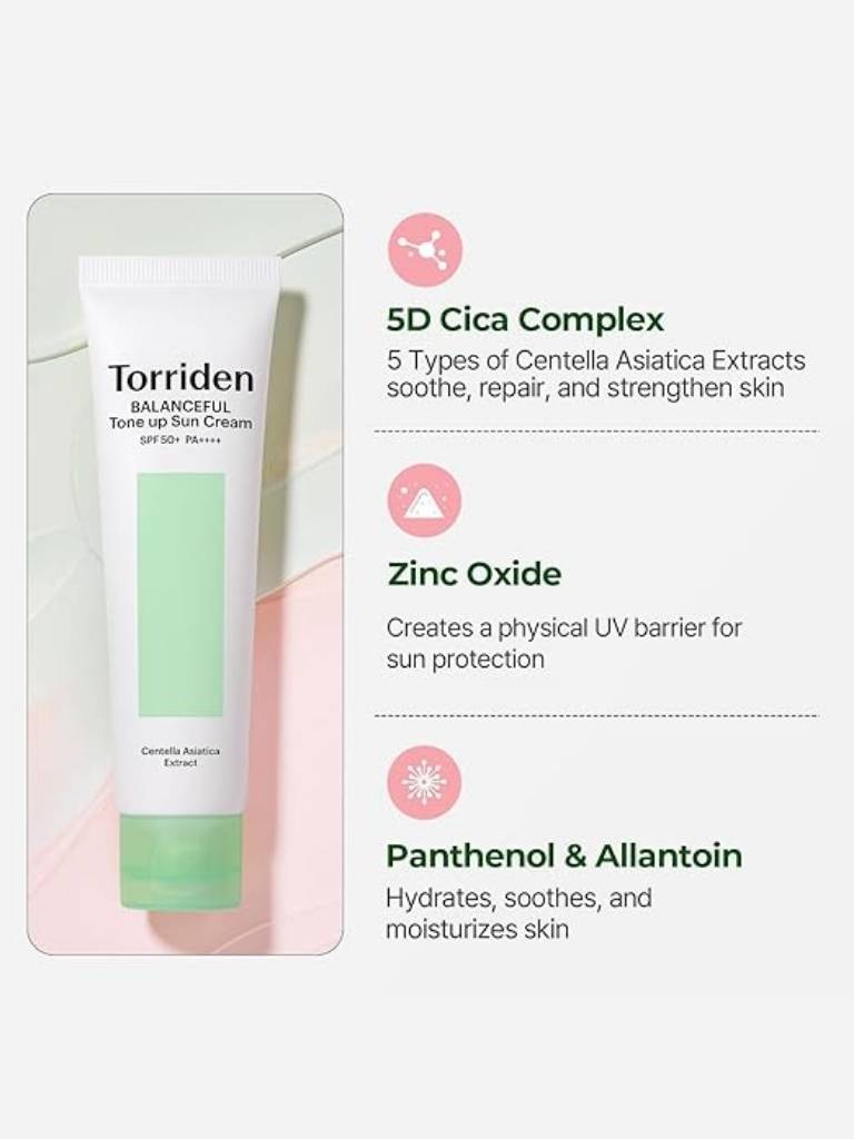 Torriden skincare product with ingredients listed on a white background