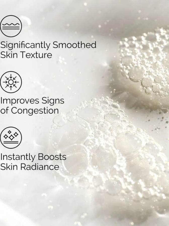 Text on skin texture improvement with icons and text overlay