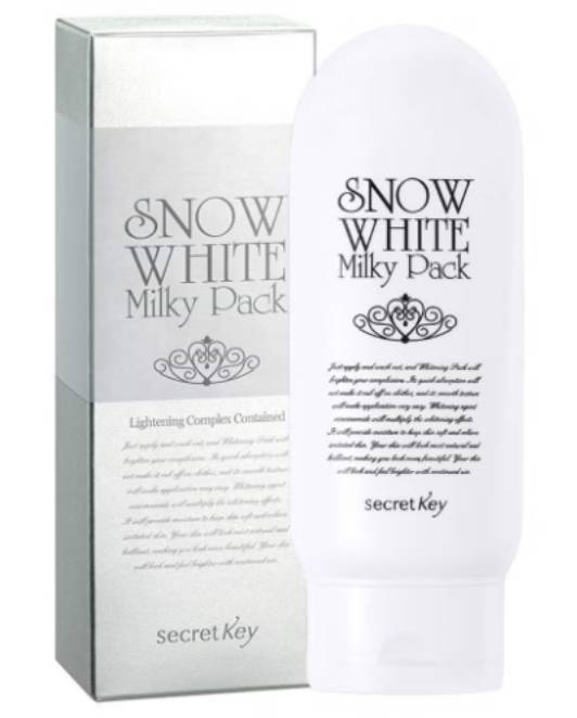 Snow White Milky Pack packaging with text and branding on a white background