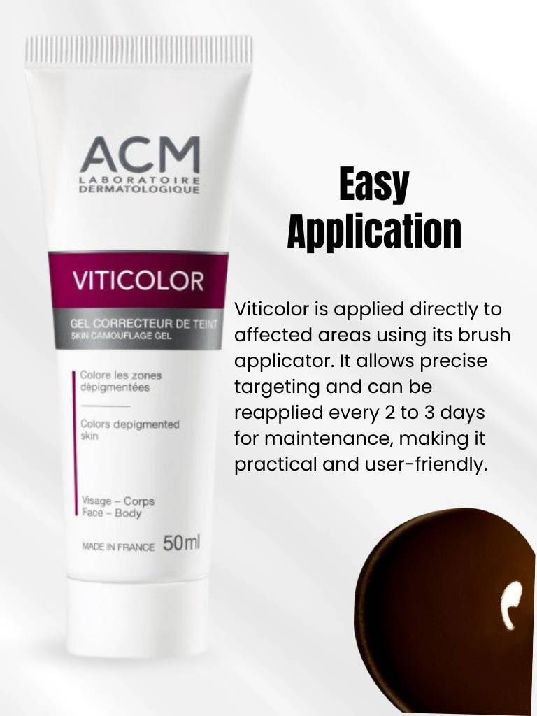 ACM Viticolor gel with application information on a white background