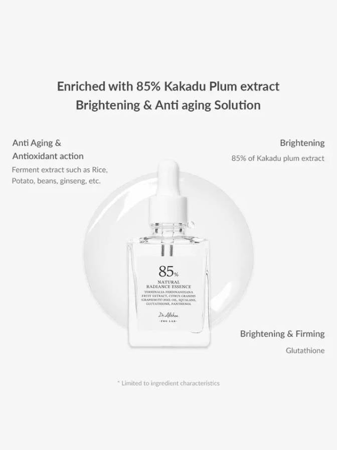 Skincare product with Kakadu Plum extract on a white background