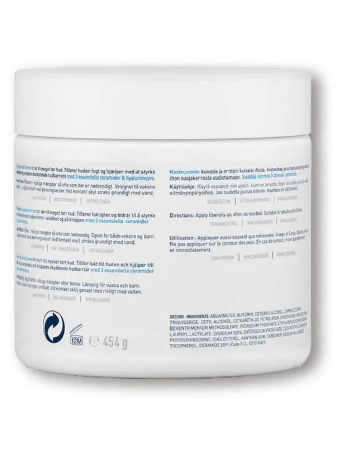 White jar with text on a white background