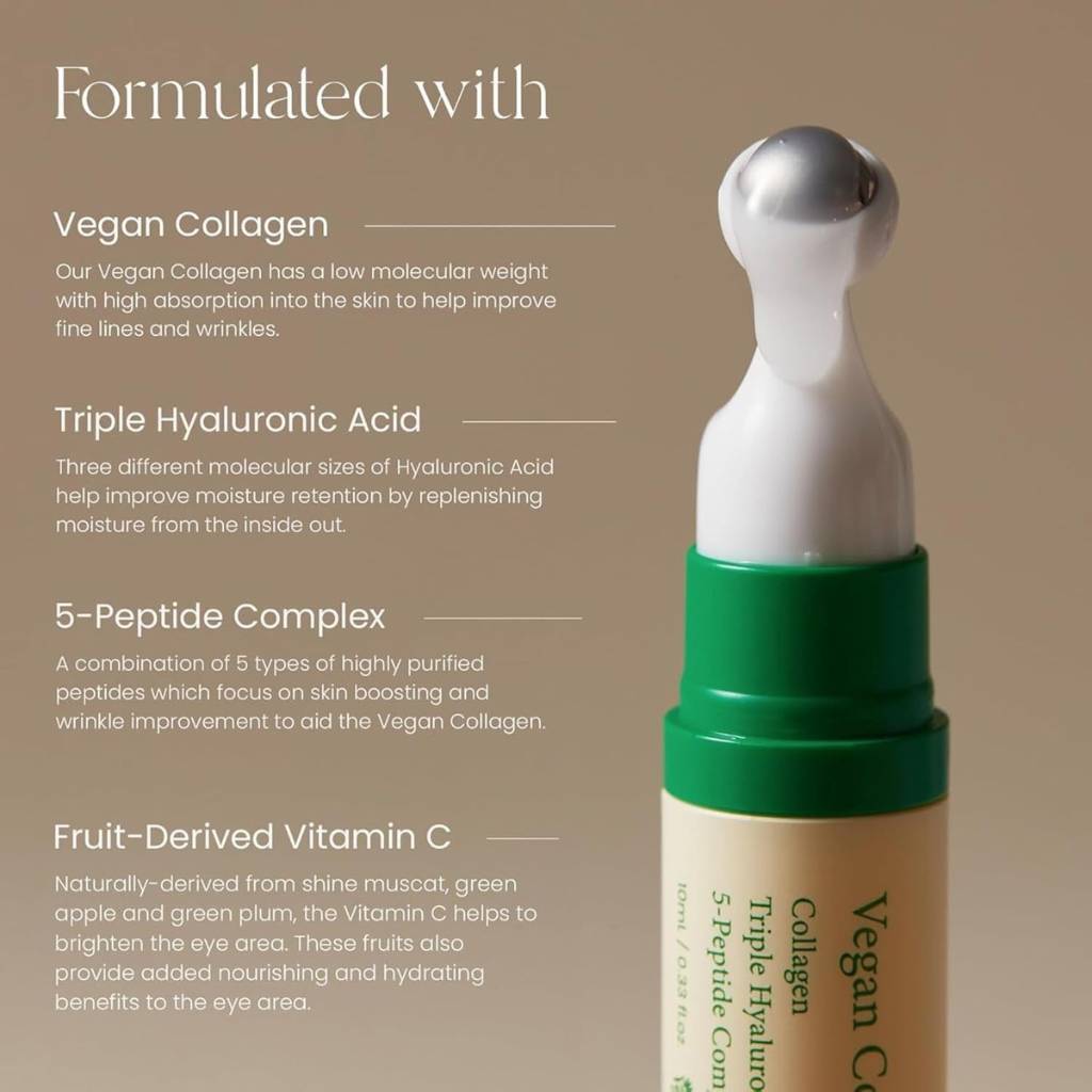 “Texture of AXIS-Y Vegan Collagen Eye Serum – lightweight hydrating gel for delicate eye area”

