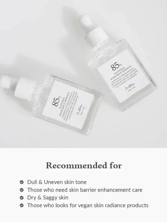 Two skincare bottles with labels on a light gray background