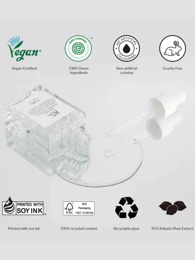 Product packaging with various certification logos on a white background