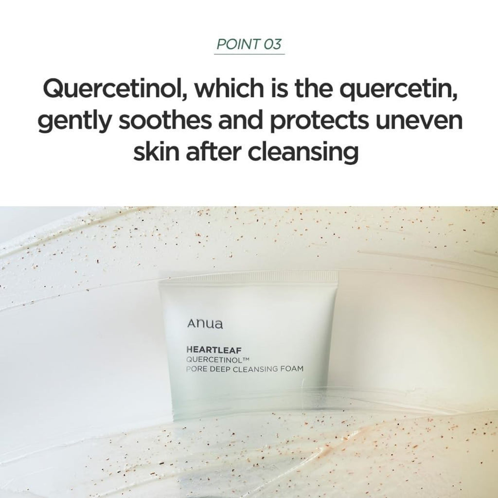 ANUA Cleansing Foam | Heartleaf Quercetinol Cleanser | arganabeauty.ae