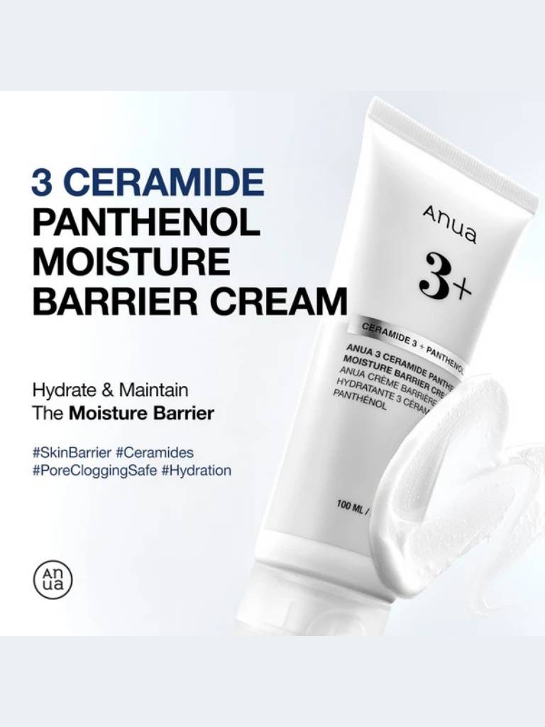 Anua 3+ Ceramide Panthenol Moisture Barrier Cream on a white background