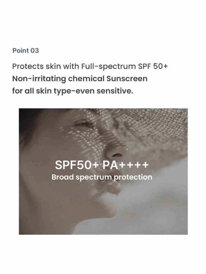 Product packaging with SPF50+ PA++++ text and a blurred background