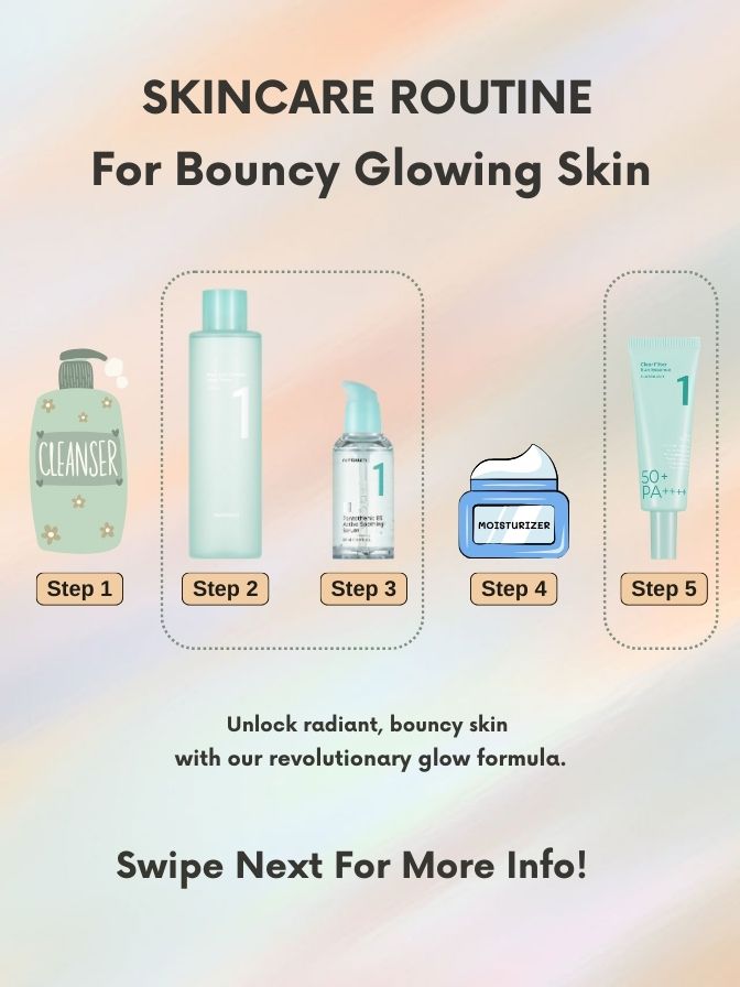 Complete Brightening Skincare Package - No.1 Pure-full Calming Herb Toner - No.1 Pantothenic B5 Active Soothing - No.1 Clear Filter Sun Essence SPF50+ PA++++