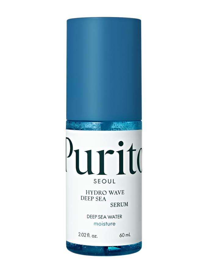 Purito Seoul Hydro Wave Deep Sea Serum bottle on a white background