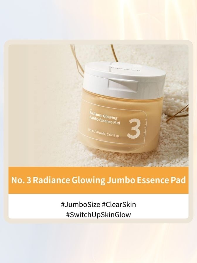 Numbuzin No.3 Radiance Glowing Jumbo Essence Pads 150ml