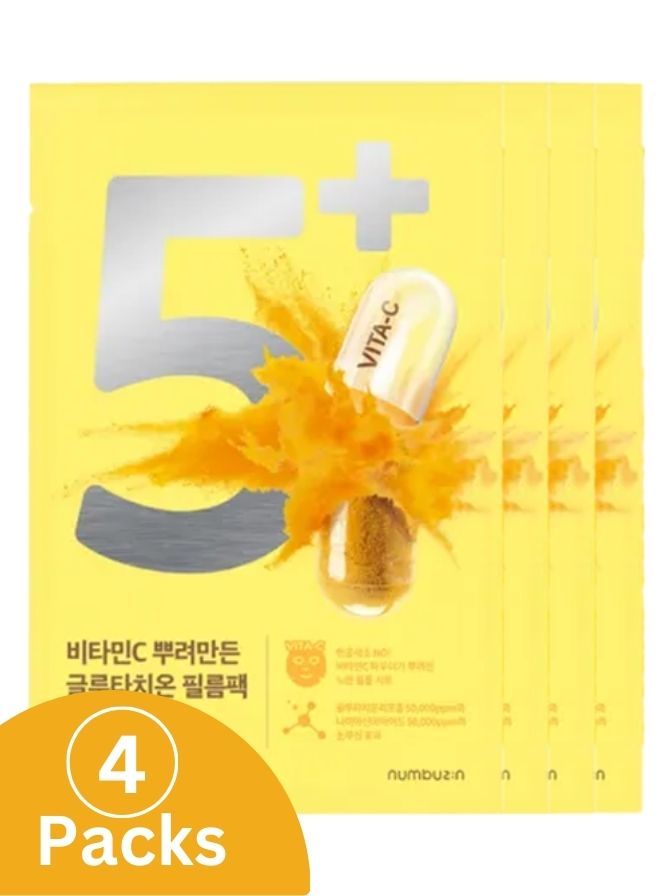 Numbuzin No.5+ Vitamin Spotlight Sheet Mask - 4-Pack