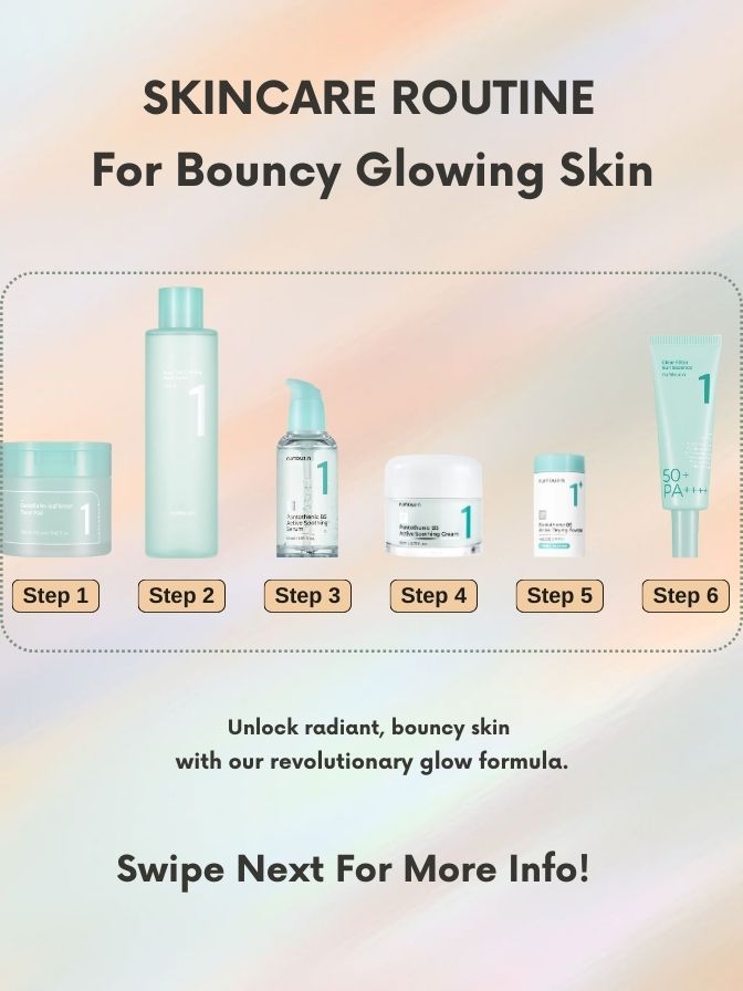 Radiant Glow Skincare Collection & Calming Herb Toner, Centella Re-leaf Green Toner Pad, Pantothenic B5 Soothing Serum, B5 Soothing Cream, Sun Essence SPF50+ PA++++, B5 Drying Powder