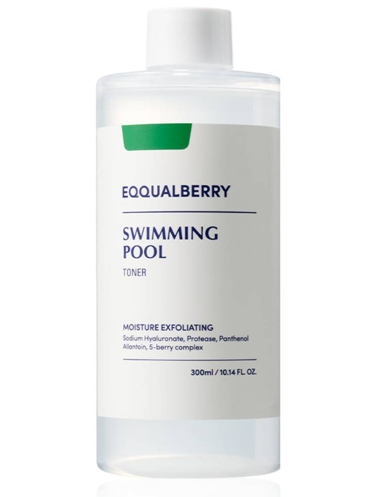 Eqqualberry Swimming Pool Toner bottle on a white background