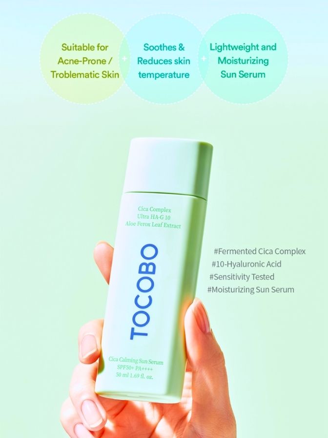 TOCOBO Cica Calming Sun Serum SPF50+ PA