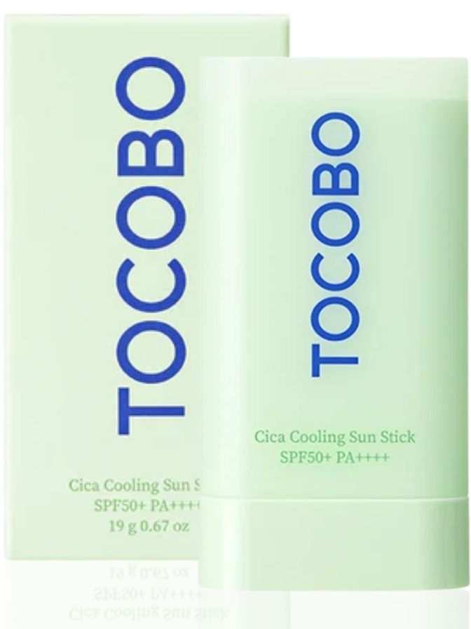 Tocobo Cica Aqua Calming Toner 200ml & Tocobo Cica Gel Cream 75ml & Cica Cooling Sun Stickr | Calming, Hydrating, and Protective Skincare Set