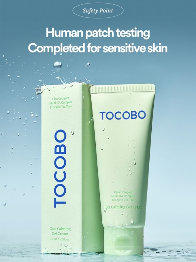 Tocobo Cica Aqua Calming Toner 200ml & Tocobo Cica Gel Cream 75ml & Cica Cooling Sun Stickr | Calming, Hydrating, and Protective Skincare Set
