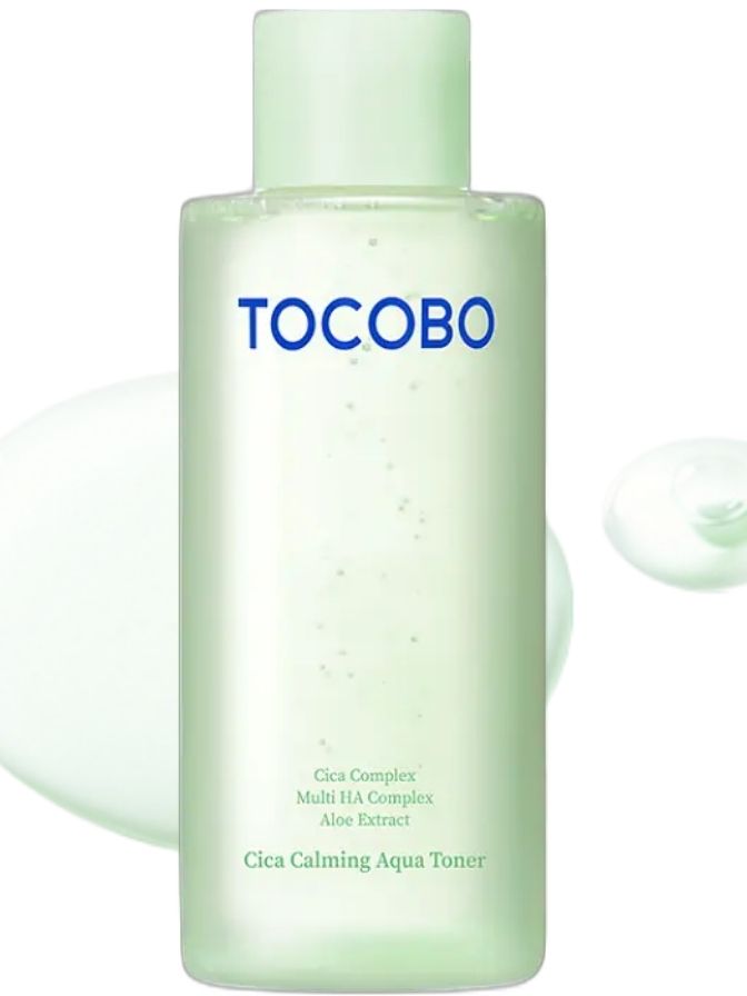 Tocobo Cica Aqua Calming Toner 200ml & Tocobo Cica Gel Cream 75ml & Cica Cooling Sun Stickr | Calming, Hydrating, and Protective Skincare Set