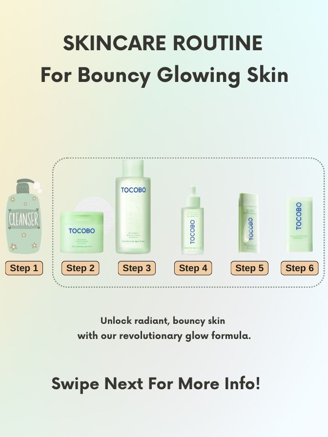 Tocobo Cica Aqua Calming Toner 200ml ,\ Tocobo Toner Pad 150mlj Tocobo Cica Gel Cream 75ml & Cica Cooling Sun Stick | Calming, Hydrating, and Protective Skincare Set