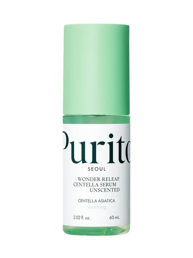 Purito serum bottle on a white background